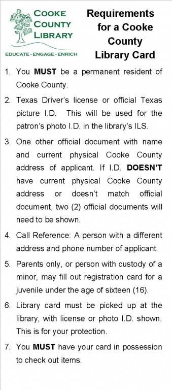 REQUIREMENTS-FOR-LIBRARY-CARD | Cooke County Library