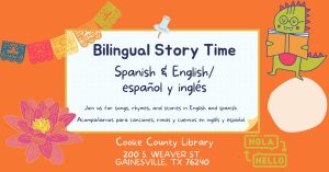promotional image of spanish/ bilingual storytime
